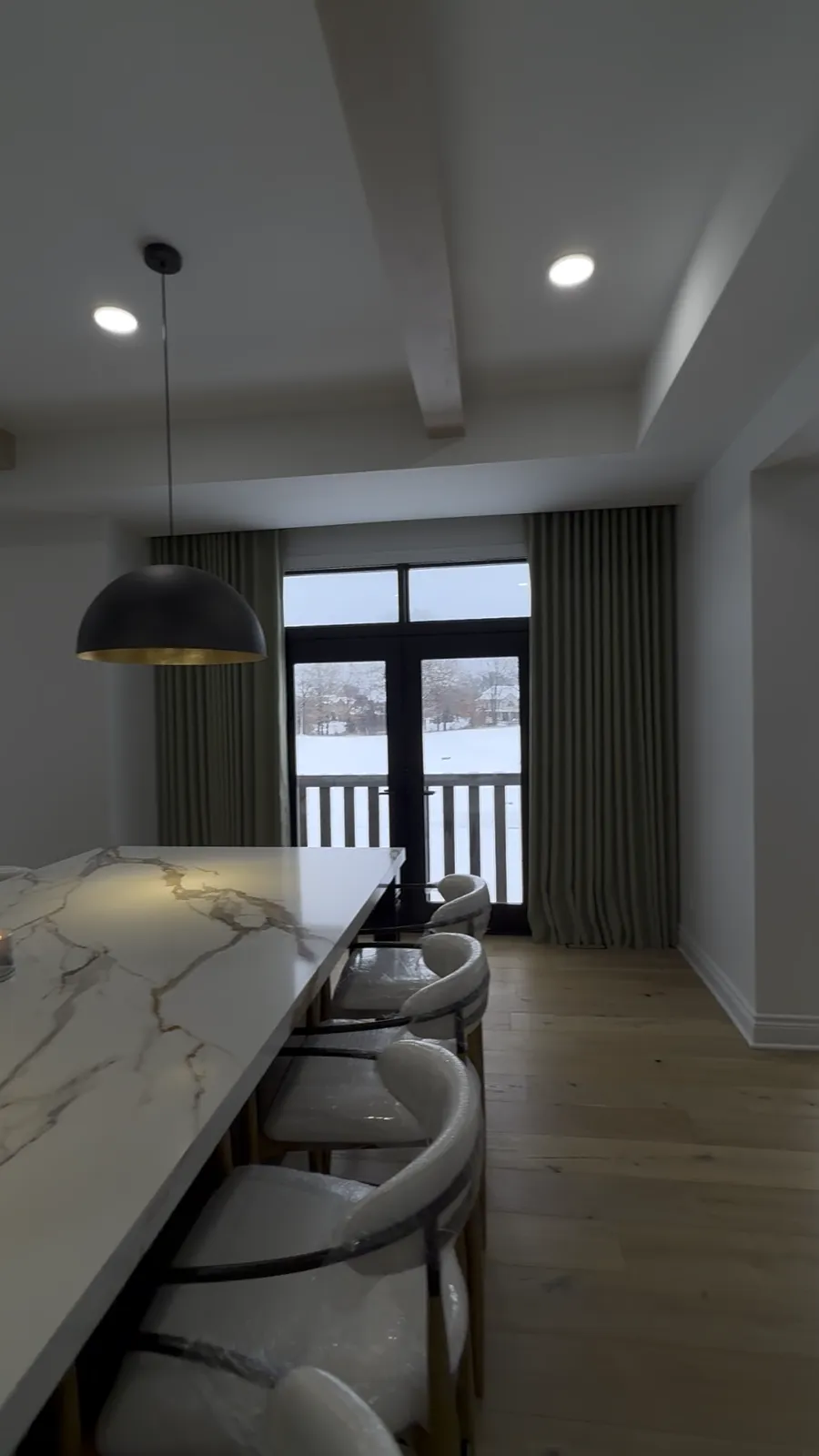 Curtains & Drapery installed, Kitchen, Dining Room, Sliding Door