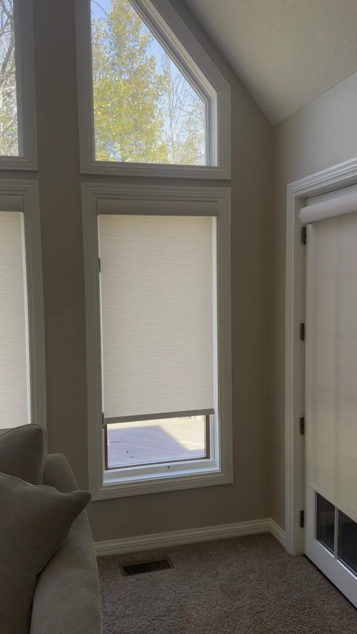 Roller Shades installed, Living Room